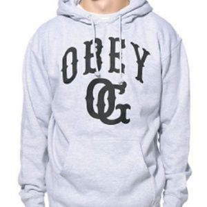 Women's grey obey hoodie